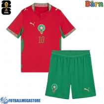 Fotballdrakt Barn Marokko Brahim Diaz #10 Hjemmedraktsett VM 2026 Kortermet (+ Korte bukser)